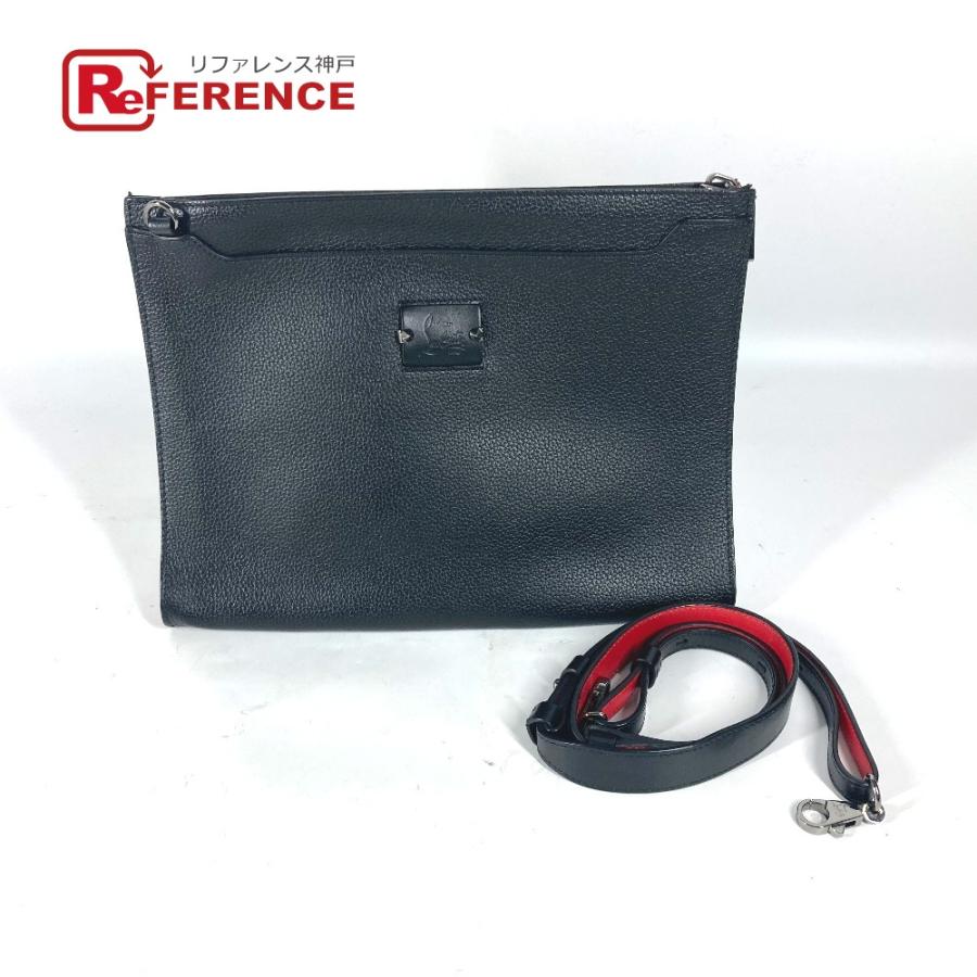 Christian Louboutin クリスチャンルブタン ロゴ SKY スカイ 2WAYバッグ クラッチバッグ ポーチ カバン ショルダーバッグ【中古】 | Christian Louboutin