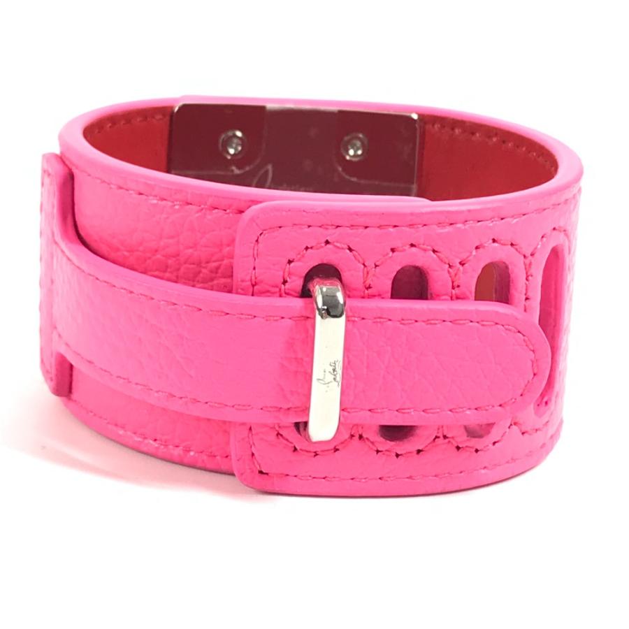 未使用 Christian Louboutin クリスチャンルブタン 3225023 ロゴ バングル アクセサリー W CARASKY ブレスレット ピンク 【中古】 | Christian Louboutin | 01