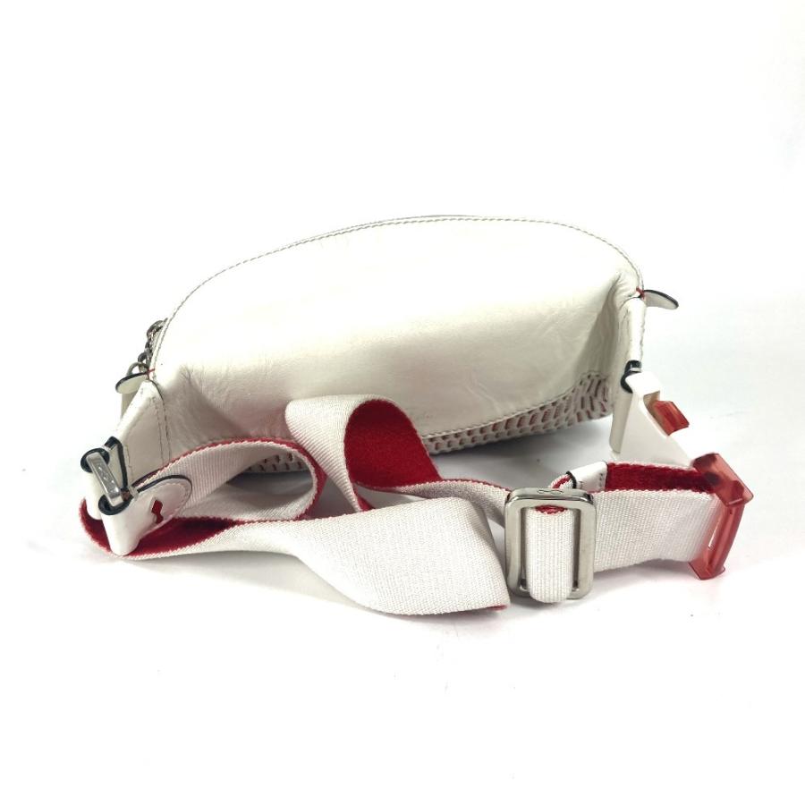 Christian Louboutin クリスチャンルブタン マリージェーン ロゴ メッシュ ベルトバッグ ショルダーバッグ ボディバッグ ホワイト 【中古】 | Christian Louboutin | 01