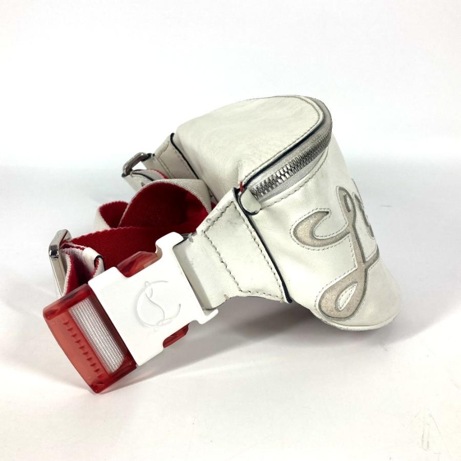 Christian Louboutin クリスチャンルブタン マリージェーン ロゴ メッシュ ベルトバッグ ショルダーバッグ ボディバッグ ホワイト 【中古】 | Christian Louboutin | 02