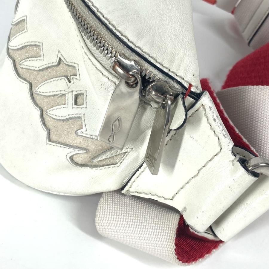 Christian Louboutin クリスチャンルブタン マリージェーン ロゴ メッシュ ベルトバッグ ショルダーバッグ ボディバッグ ホワイト 【中古】 | Christian Louboutin | 04