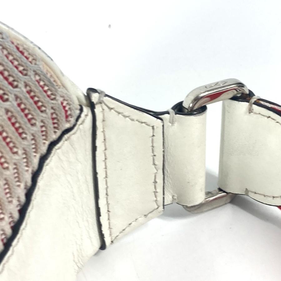 Christian Louboutin クリスチャンルブタン マリージェーン ロゴ メッシュ ベルトバッグ ショルダーバッグ ボディバッグ ホワイト 【中古】 | Christian Louboutin | 06