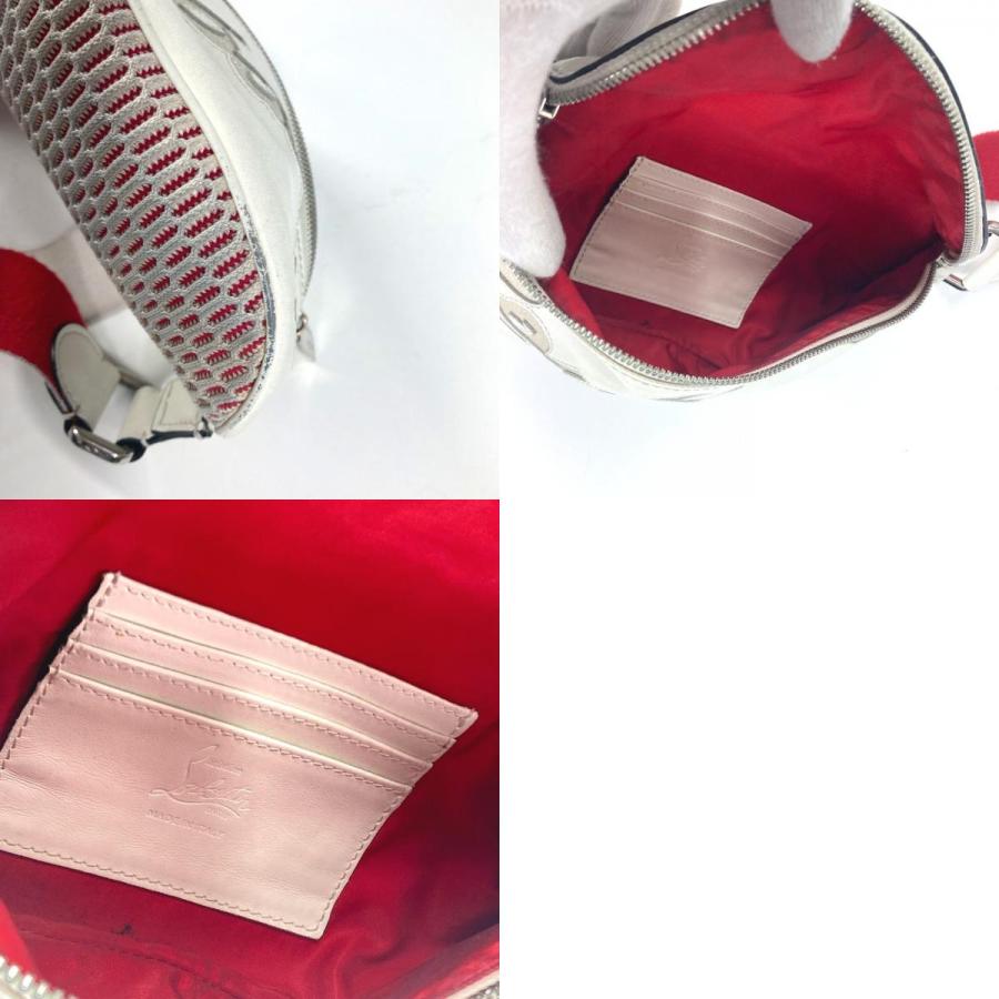 Christian Louboutin クリスチャンルブタン マリージェーン ロゴ メッシュ ベルトバッグ ショルダーバッグ ボディバッグ ホワイト 【中古】 | Christian Louboutin | 09