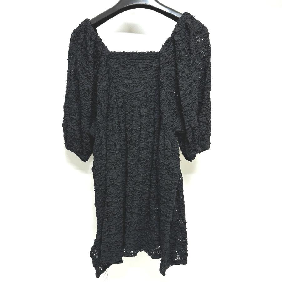 未使用 JILLSTUART ジルスチュアート 092-3260008 シュリンクジャージー レース アパレル トップス＆スカート セットアップ 黒色【中古】 | JILL STUART | 01