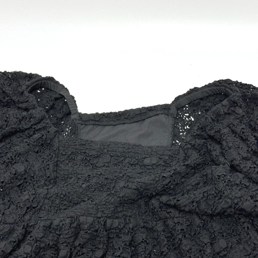 未使用 JILLSTUART ジルスチュアート 092-3260008 シュリンクジャージー レース アパレル トップス＆スカート セットアップ 黒色【中古】 | JILL STUART | 04