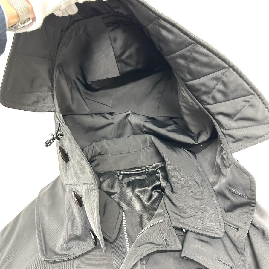 TOM FORD トムフォード TFO637 WZIP レザーパイピング フーデッド アパレル モッズコート ブラック メンズ【中古】 |  | 03