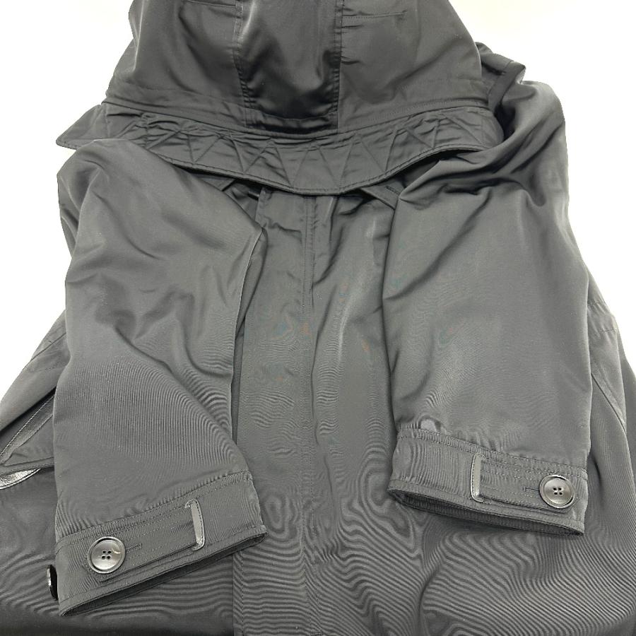 TOM FORD トムフォード TFO637 WZIP レザーパイピング フーデッド アパレル モッズコート ブラック メンズ【中古】 |  | 06