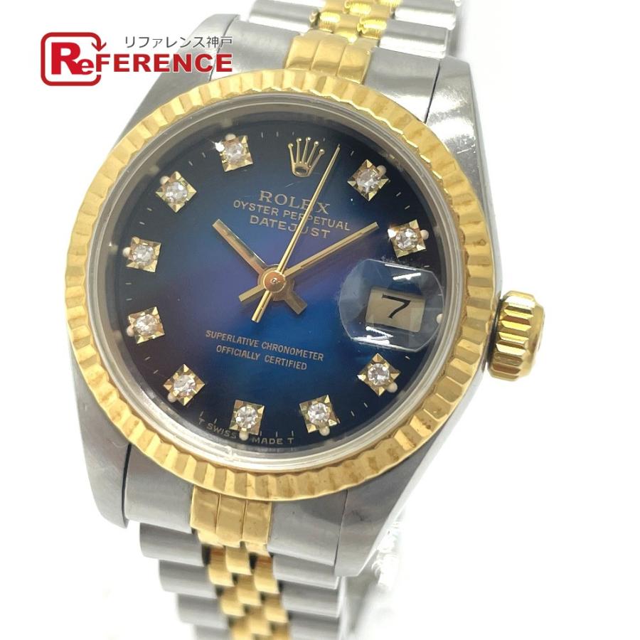 ROLEX ロレックス 69173G デイトジャスト 自動巻き デイト 腕時計 SS/YG シルバー×ゴールド レディース【中古】 :1100037-20928-1:リファレンス コレクション 通販 ロレックス ROLEX デイトジャスト コンビ 69173G W番 レディース 腕時計 10P ダイヤ シャンパンゴールド 文字盤 K18YG イエローゴールド オートマ 自動巻き ウォッチ Datejust