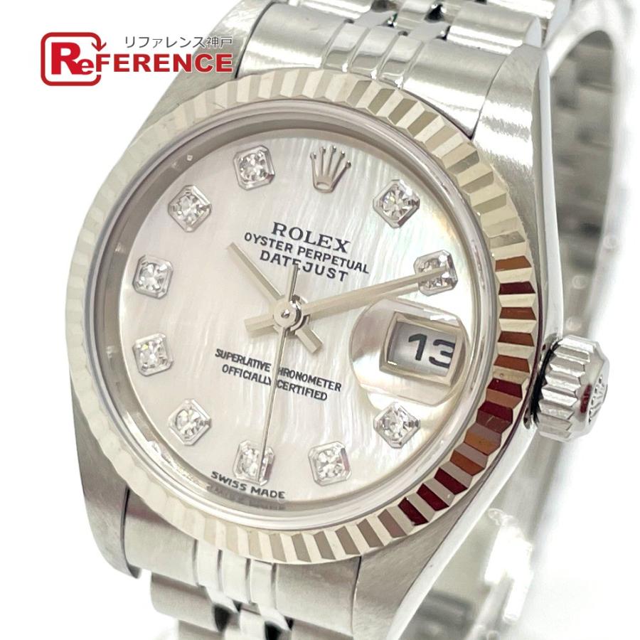 ROLEX ロレックス 79174NG 10Pダイヤ デイトジャスト 自動巻き ピンクシェル 腕時計 SS/WG シルバー/ホワイトゴールド  レディース【中古】 :1100142-19541-1:リファレンス コレクション - 通販 - Yahoo!ショッピング