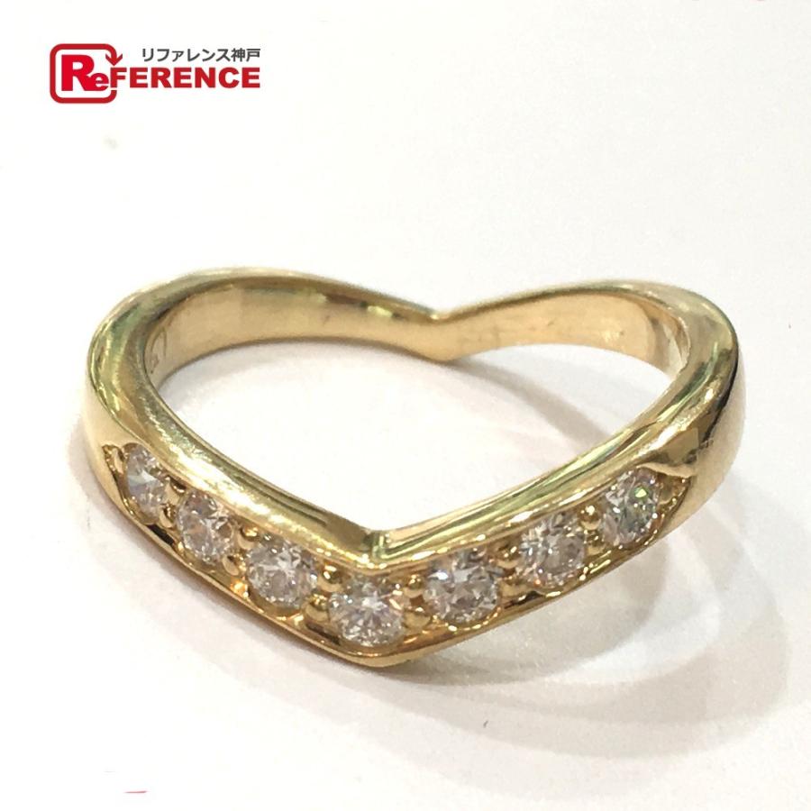 Tiffany Co ティファニー Vバンド 7pダイヤ リング 指輪 13 5号 イエローゴールド 新品同様 中古 11008 15005 1 リファレンス コレクション 通販 Yahoo ショッピング