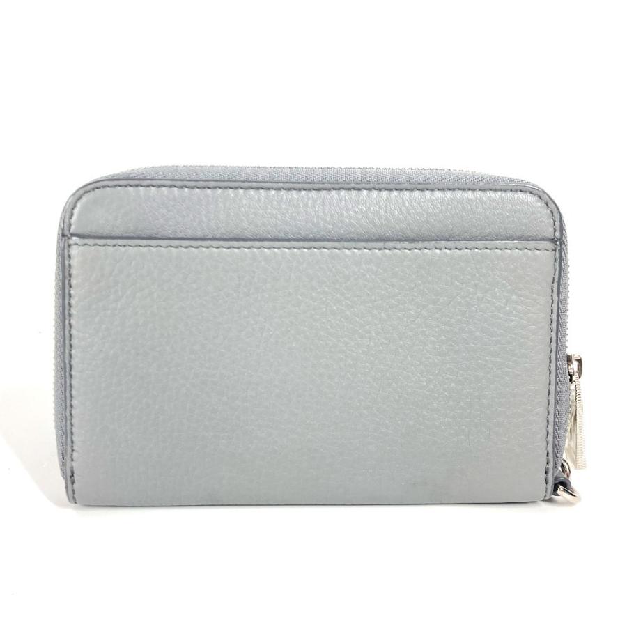 TIFFANY&Co. ティファニー ロゴ ラウンドファスナー スマホポーチ カードケース 名刺入れ パスケース ポーチ グレー レディース【中古】 | TIFFANY&Co. | 01