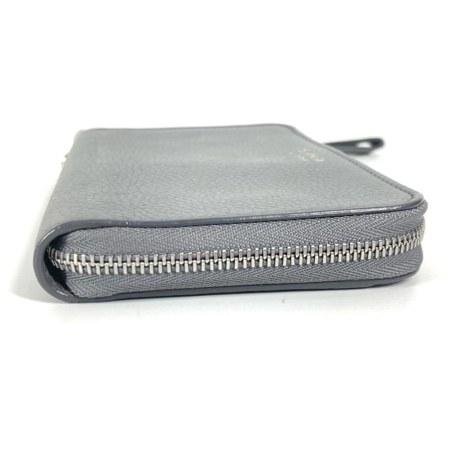 TIFFANY&Co. ティファニー ロゴ ラウンドファスナー スマホポーチ カードケース 名刺入れ パスケース ポーチ グレー レディース【中古】 | TIFFANY&Co. | 02