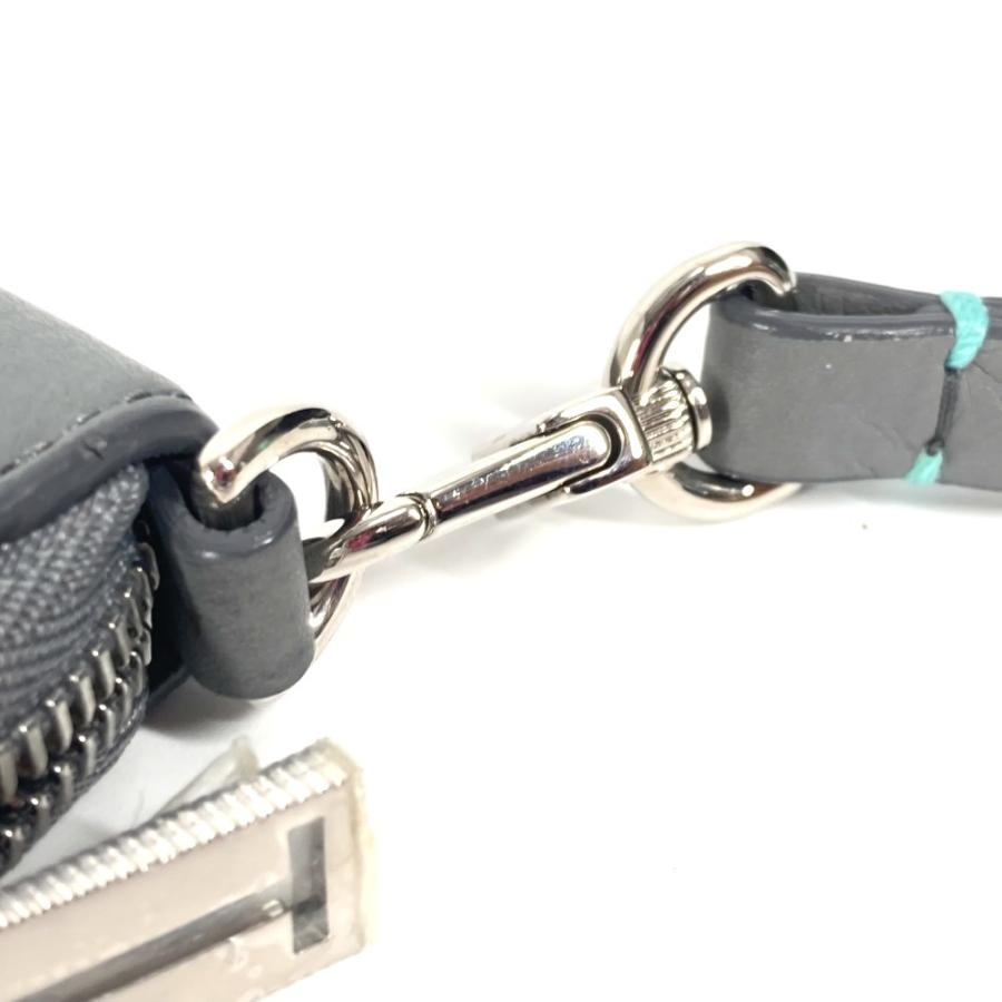 TIFFANY&Co. ティファニー ロゴ ラウンドファスナー スマホポーチ カードケース 名刺入れ パスケース ポーチ グレー レディース【中古】 | TIFFANY&Co. | 07