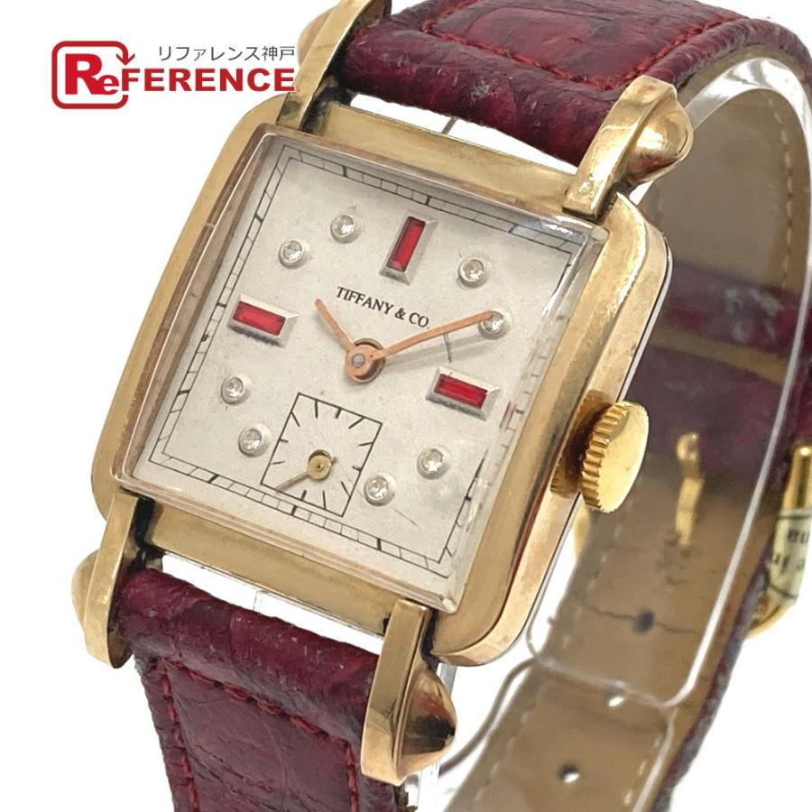 Tiffany Co ティファニー 8pダイヤ 3pルビー 手巻き アンティーク スクエア 腕時計 ゴールド メンズ 中古 363 2 リファレンス コレクション 通販 Yahoo ショッピング