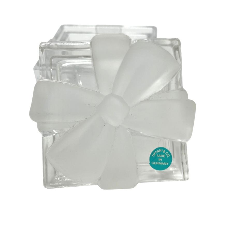 TIFFANY&Co. ティファニー リボン クリスタル ジュエリーケース 小物入れ クリア ユニセックス【中古】 | TIFFANY&Co. | 01