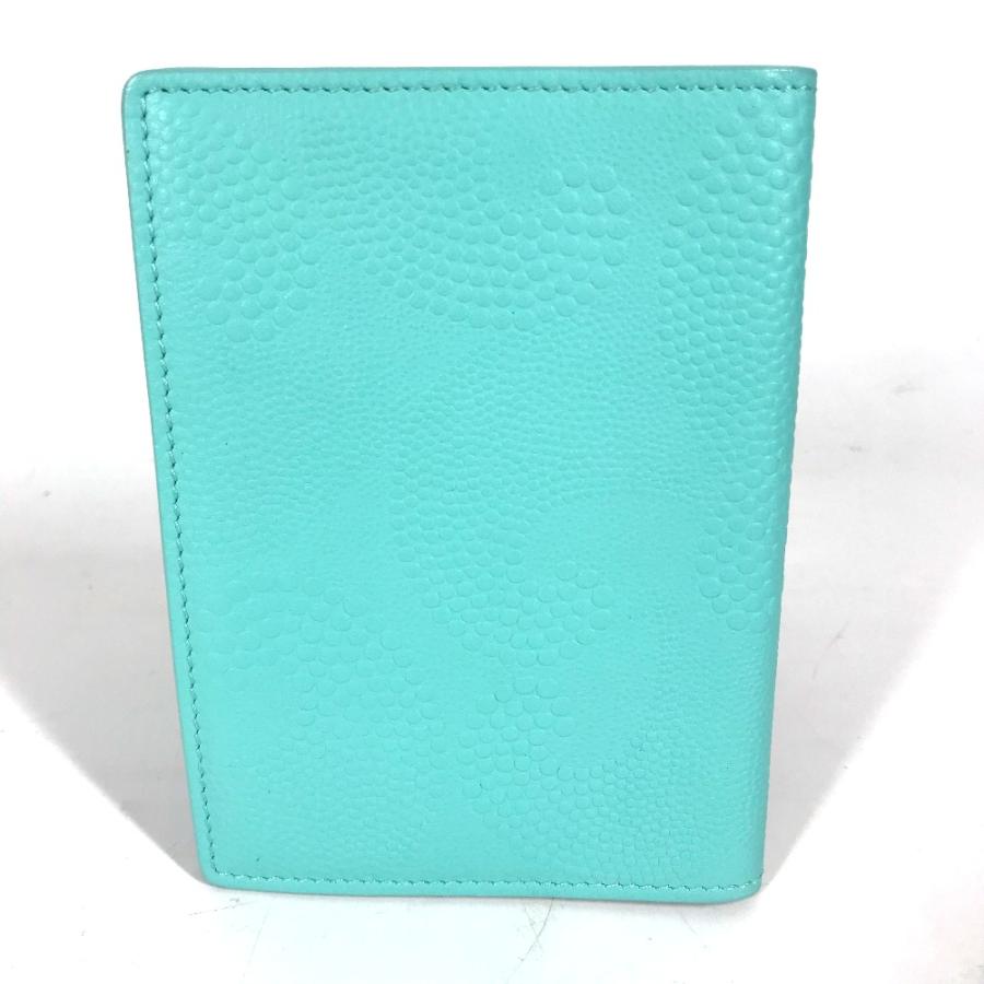 美品 TIFFANY&Co. ティファニー ロゴ パスポートカバー パスポートケース ブルー レディース【中古】 | TIFFANY&Co. | 01