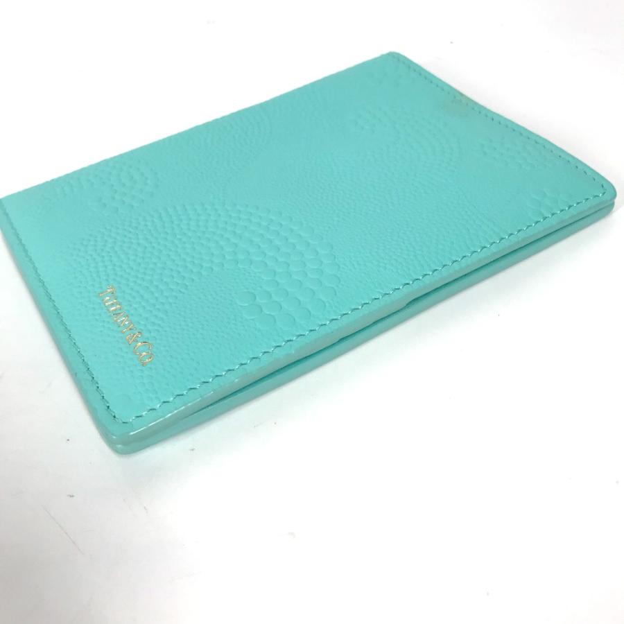 美品 TIFFANY&Co. ティファニー ロゴ パスポートカバー パスポートケース ブルー レディース【中古】 | TIFFANY&Co. | 03