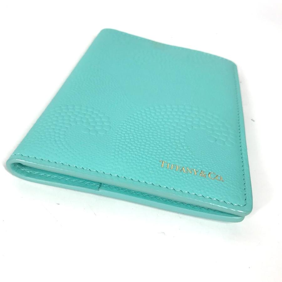 美品 TIFFANY&Co. ティファニー ロゴ パスポートカバー パスポートケース ブルー レディース【中古】 | TIFFANY&Co. | 04