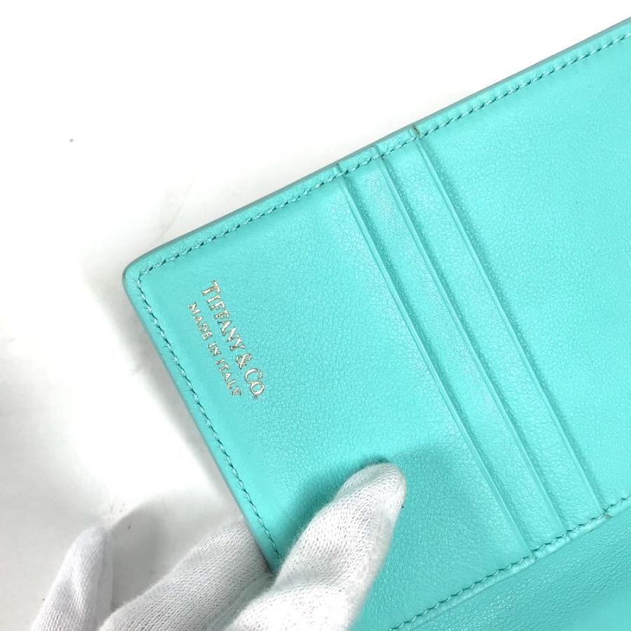 美品 TIFFANY&Co. ティファニー ロゴ パスポートカバー パスポートケース ブルー レディース【中古】 | TIFFANY&Co. | 05