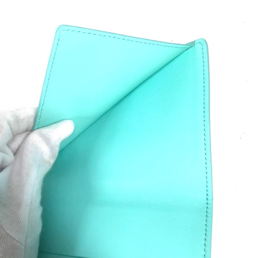 美品 TIFFANY&Co. ティファニー ロゴ パスポートカバー パスポートケース ブルー レディース【中古】 | TIFFANY&Co. | 07