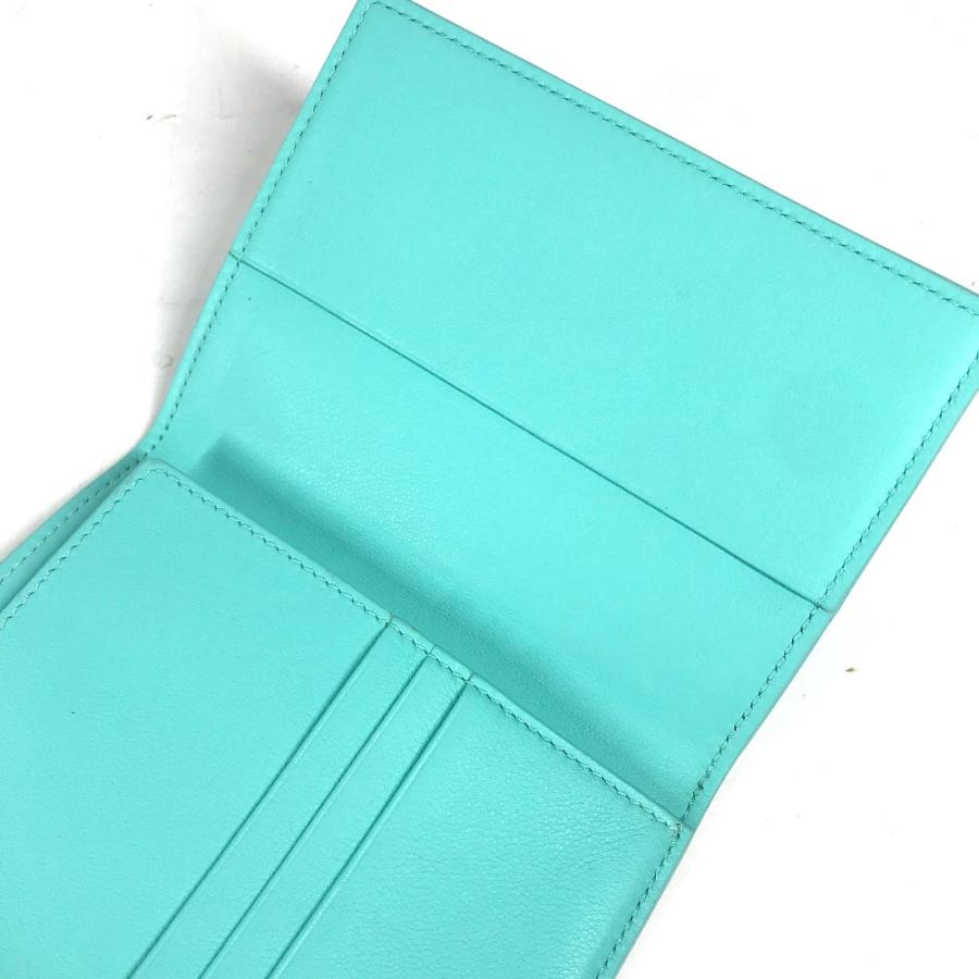 美品 TIFFANY&Co. ティファニー ロゴ パスポートカバー パスポートケース ブルー レディース【中古】 | TIFFANY&Co. | 08