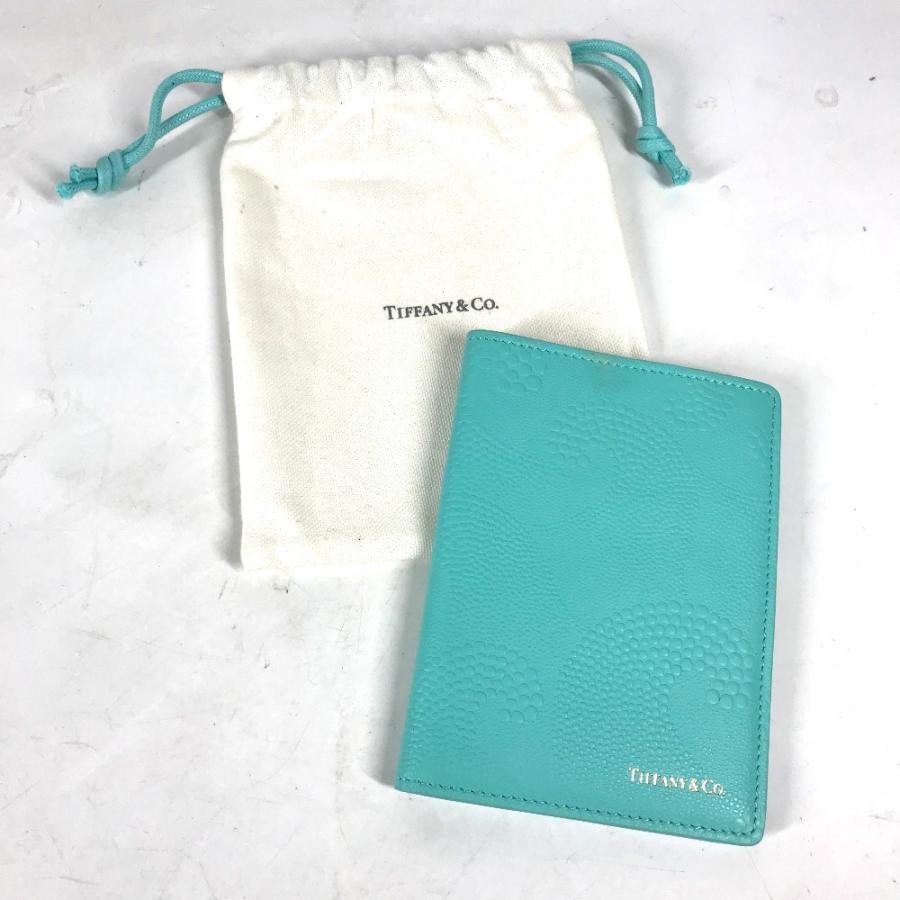 美品 TIFFANY&Co. ティファニー ロゴ パスポートカバー パスポートケース ブルー レディース【中古】 | TIFFANY&Co. | 09