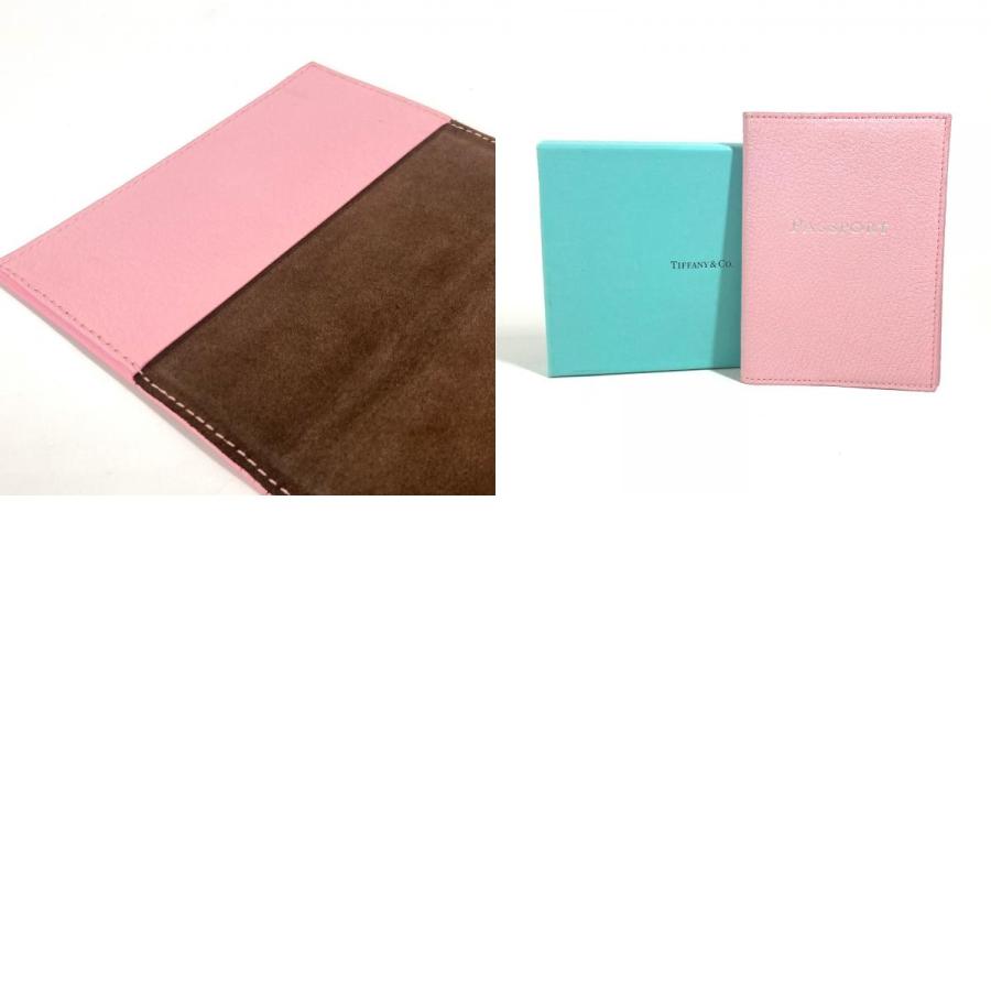 美品 TIFFANY&Co. ティファニー ロゴ パスポートカバー ステーショナリー パスポートケース ピンク レディース【中古】 | TIFFANY&Co. | 09