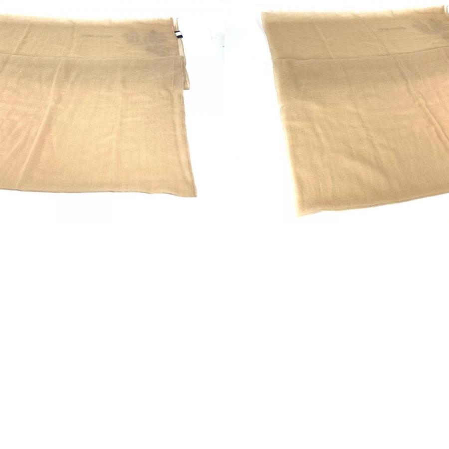 LOUIS VUITTON ルイヴィトン M70836 フリンジ ロゴ 大判 ストール マフラー ショール ベージュ ユニセックス【中古】 | LOUIS VUITTON | 09