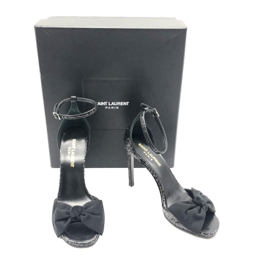 未使用 SAINT LAURENT PARISサンローランパリ  438805 サンダル ヒール グリッター パンプス レディース |  | 06