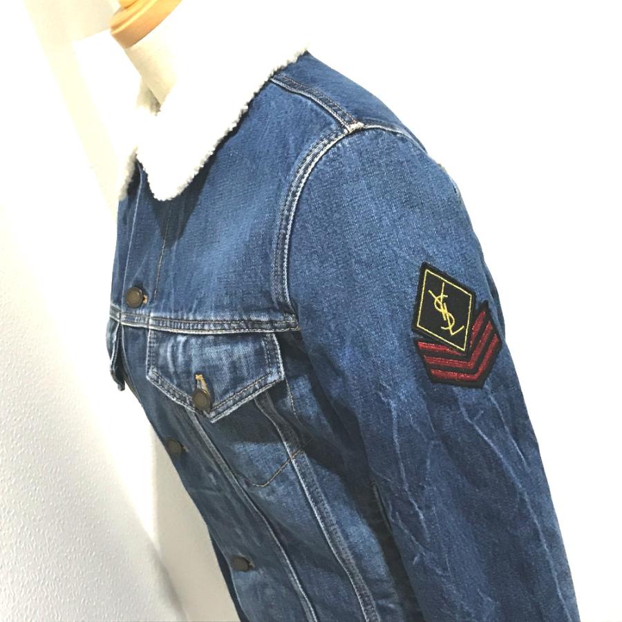 新品同様 SAINT LAURENT PARIS サンローランパリ 483202 YZ883 マキシパッチ デニムジャケット |  | 02