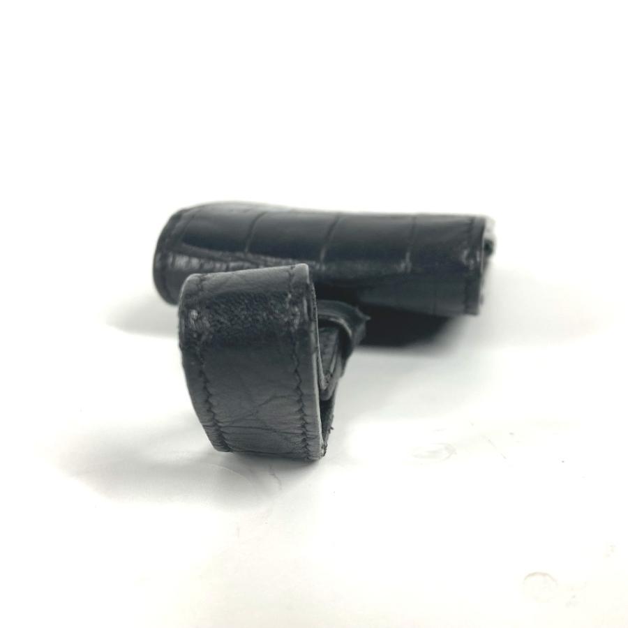 メンズ SAINT LAURENT サンローラン シガレットケース クロコ 黒
