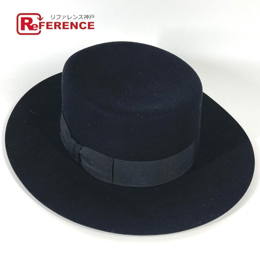 未使用 SAINT LAURENT PARIS サンローランパリ 396794 フェルトハット 