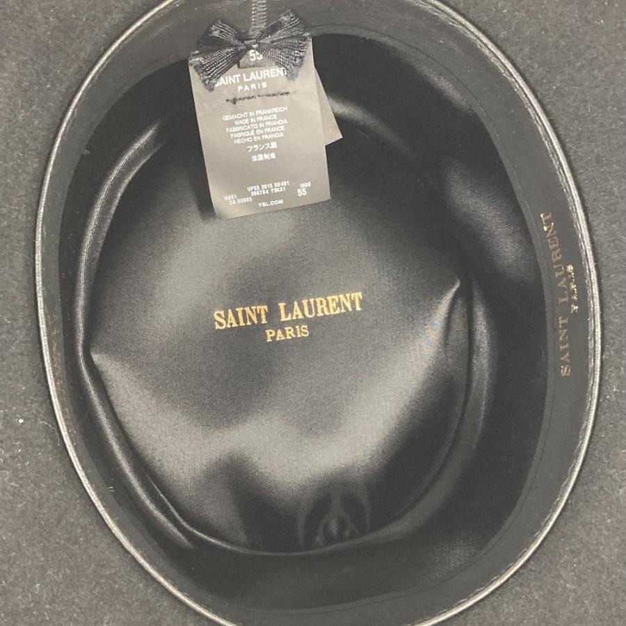 未使用 SAINT LAURENT PARIS サンローランパリ 396794 フェルトハット 