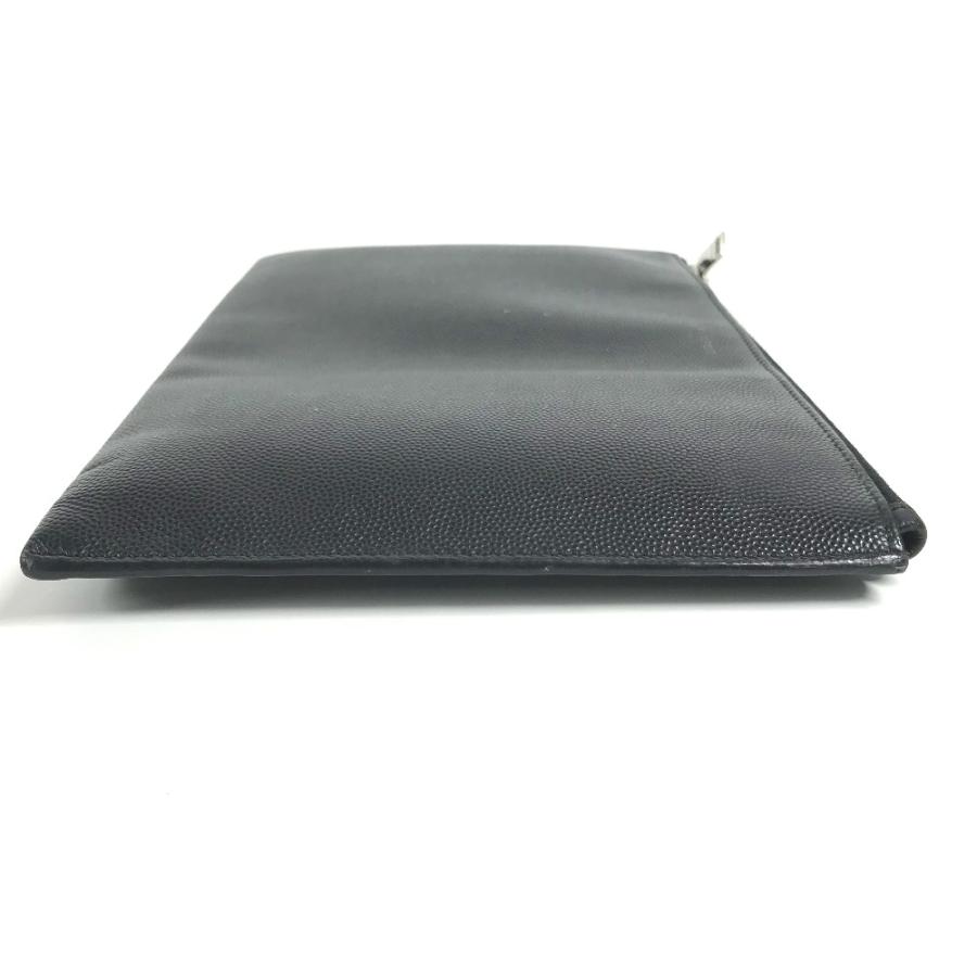 SAINT LAURENT PARIS サンローランパリ 375950 ロゴ ポーチ カバン クラッチバッグ ブラック メンズ【中古】 |  | 02