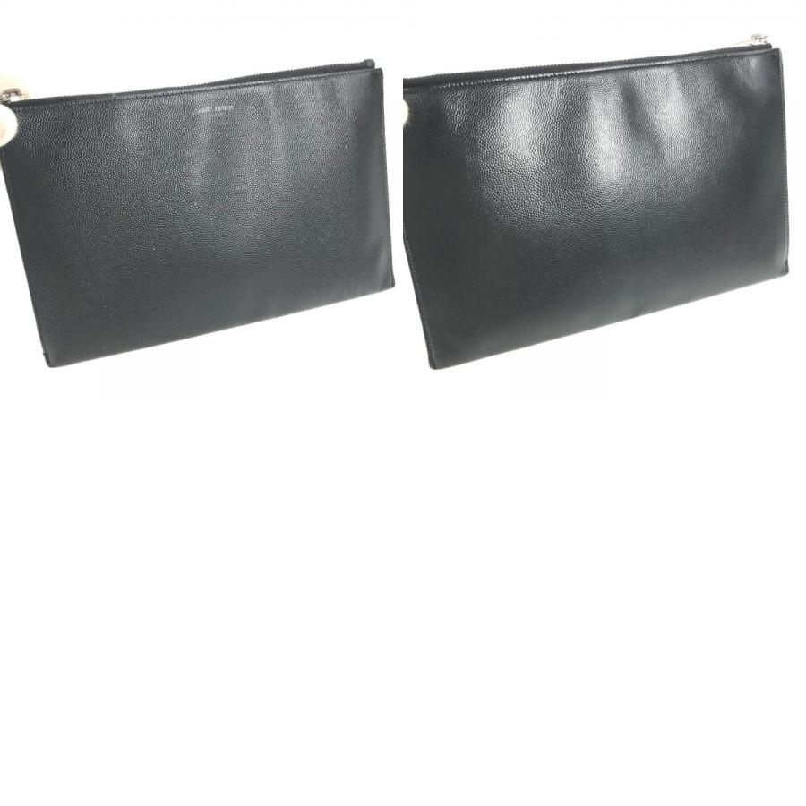 SAINT LAURENT PARIS サンローランパリ 375950 ロゴ ポーチ カバン クラッチバッグ ブラック メンズ【中古】 |  | 09