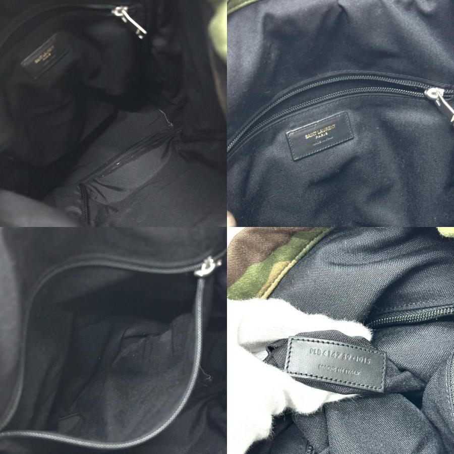 SAINT LAURENT PARIS サンローランパリ 437110 カモフラージュ 迷彩 バックパック カバン リュックサック グリーン メンズ【中古】 |  | 08