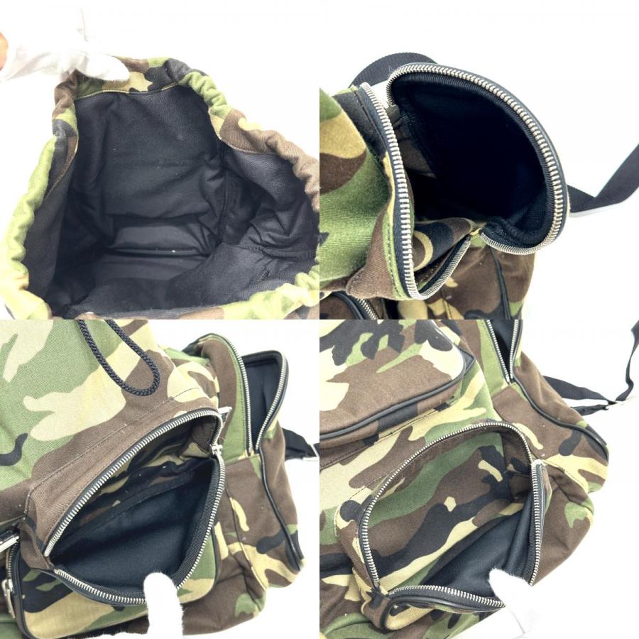 SAINT LAURENT PARIS サンローランパリ 437110 カモフラージュ 迷彩 バックパック カバン リュックサック グリーン メンズ【中古】 |  | 09