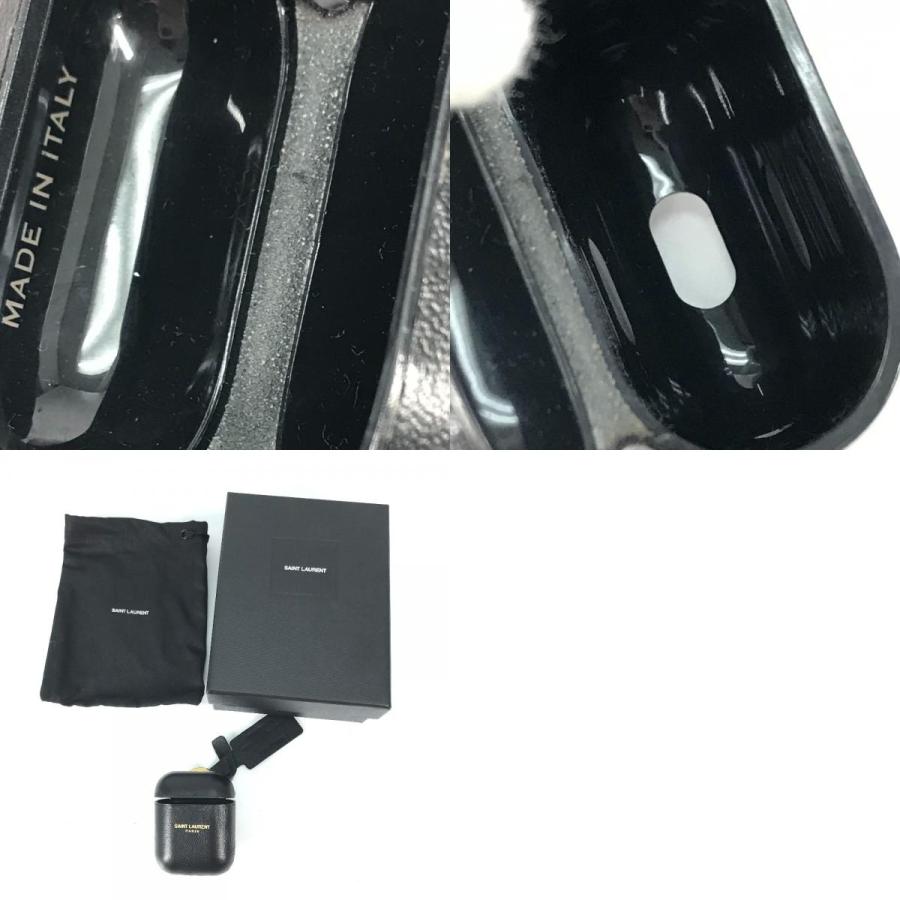 美品 SAINT LAURENT PARIS サンローランパリ 635662 ロゴ airpods