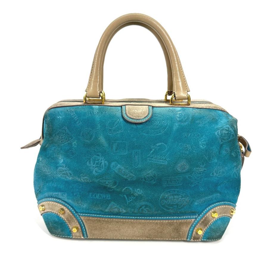 LOEWE ロエベ 160周年 カバン ハンドバッグ トートバッグ ミニ ボストンバッグ ブルー レディース【中古】 | LOEWE | 01