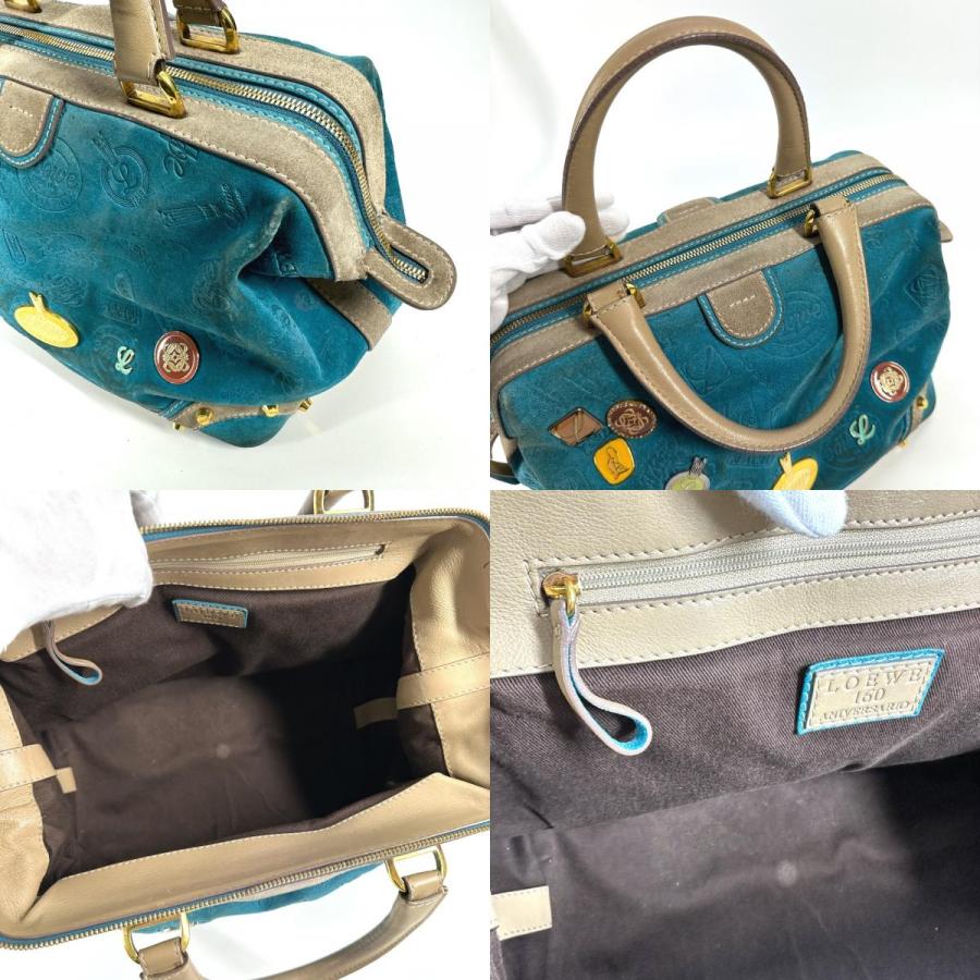 LOEWE ロエベ 160周年 カバン ハンドバッグ トートバッグ ミニ ボストンバッグ ブルー レディース【中古】 | LOEWE | 08