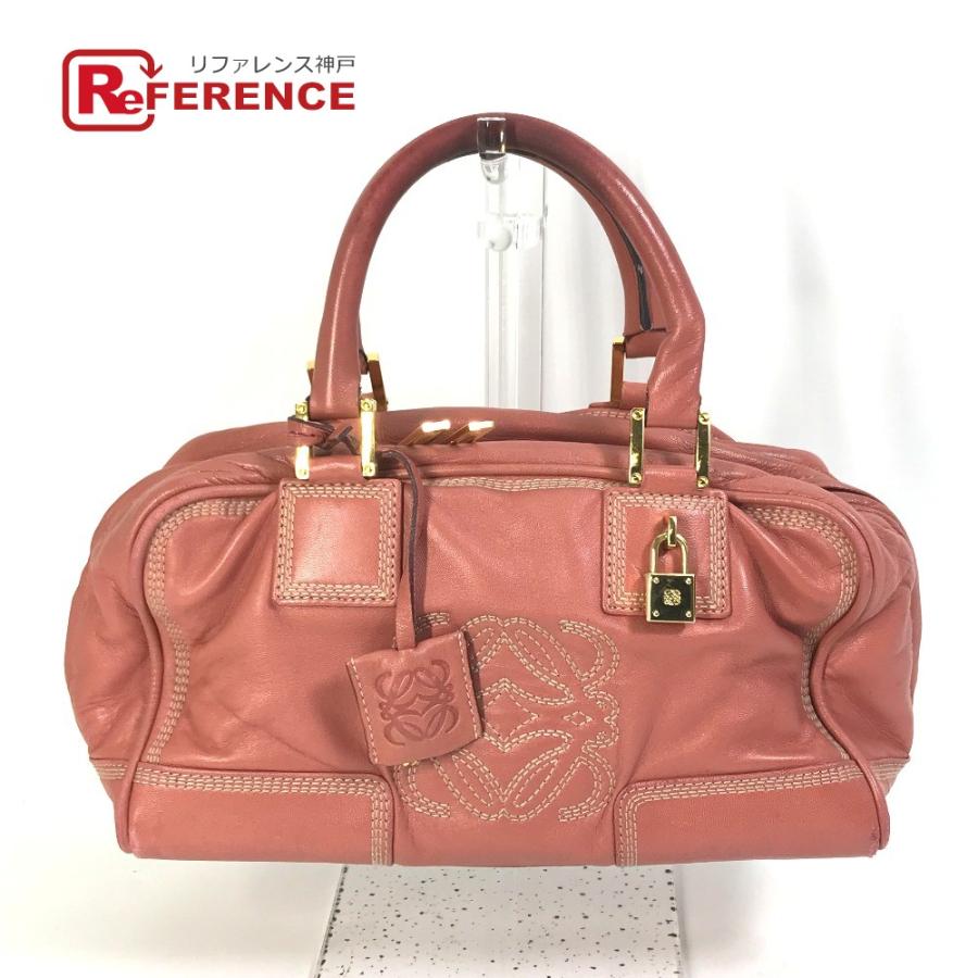 LOEWE ロエベ アマソナ 28 カバン トートバッグ ハンドバッグ レッド レディース【中古】 | LOEWE