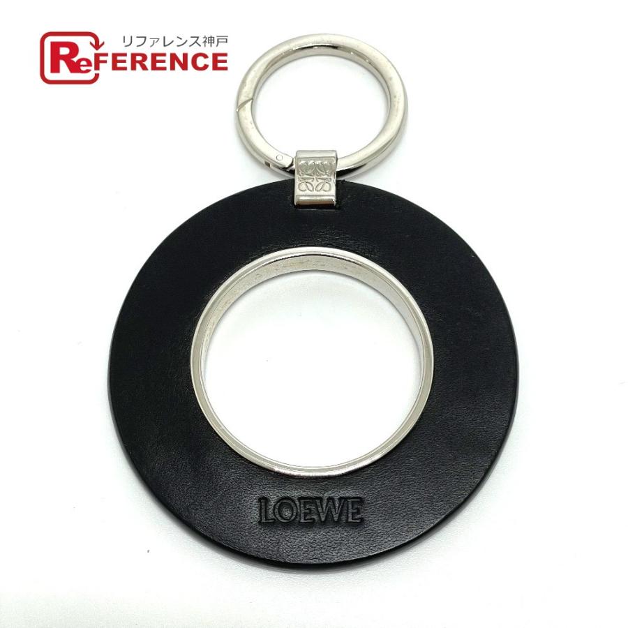 LOEWE ロエベ ラウンド ロゴ ループ キーホルダー キーリング バッグチャーム レザー/ステンレス ブラック ユニセックス【中古】  :116023-20766-2:リファレンス コレクション - 通販 - Yahoo!ショッピング