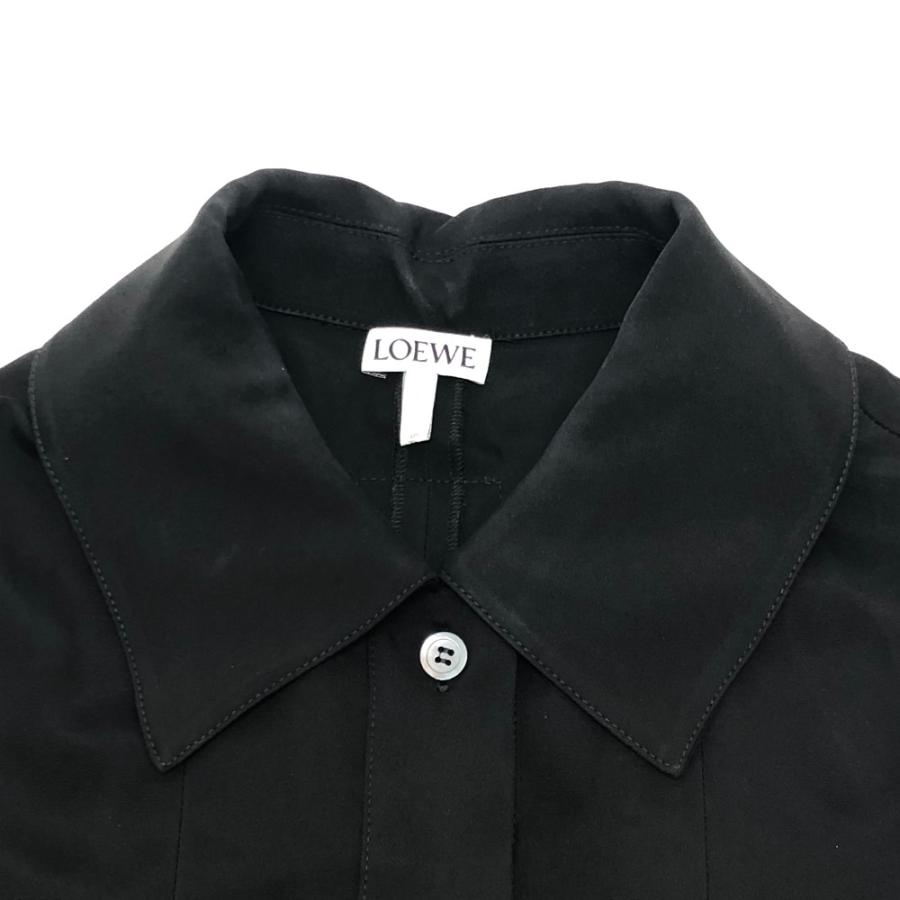 LOEWE ロエベ S359Y09XG5 トラペーズ ショートドレス アパレル ノースリーブ ひざ丈 ポケット付き ワンピース ブラック レディース【中古】 | LOEWE | 02