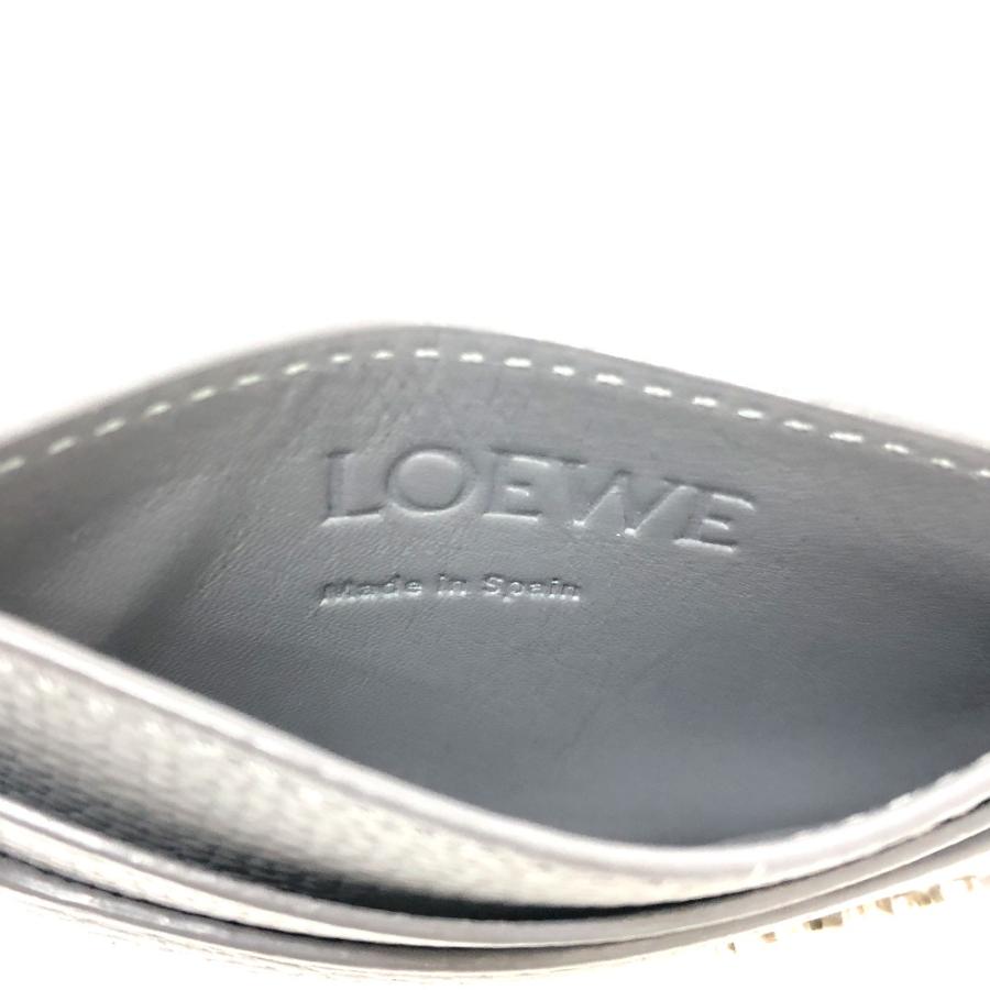 LOEWE ロエベ C821075X01 アナグラムプレーン  名刺入れ カードケース レザーケース カードケース グレー レディース【中古】 | LOEWE | 08