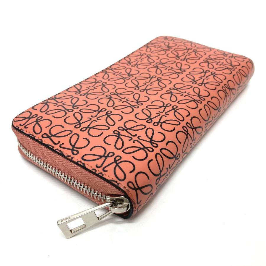 LOEWE ロエベ 107N55GF13 ジップアラウンド ウォレット ファッション小物 アナグラム 長財布 レザー ピンクチューリップ ピンク【中古】 | LOEWE | 02