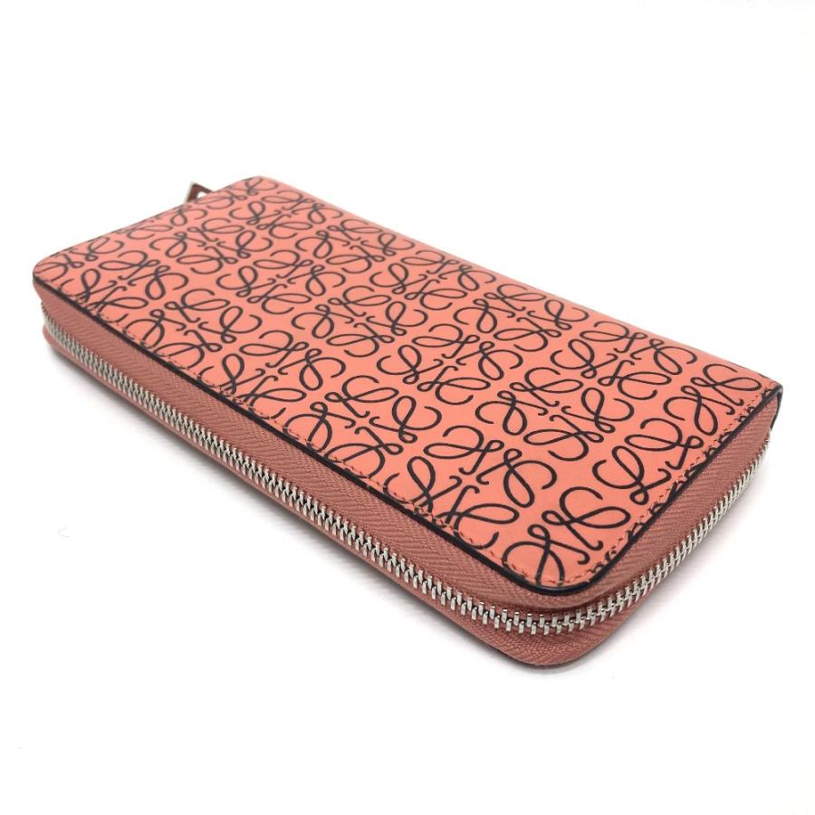 LOEWE ロエベ 107N55GF13 ジップアラウンド ウォレット ファッション小物 アナグラム 長財布 レザー ピンクチューリップ ピンク【中古】 | LOEWE | 03