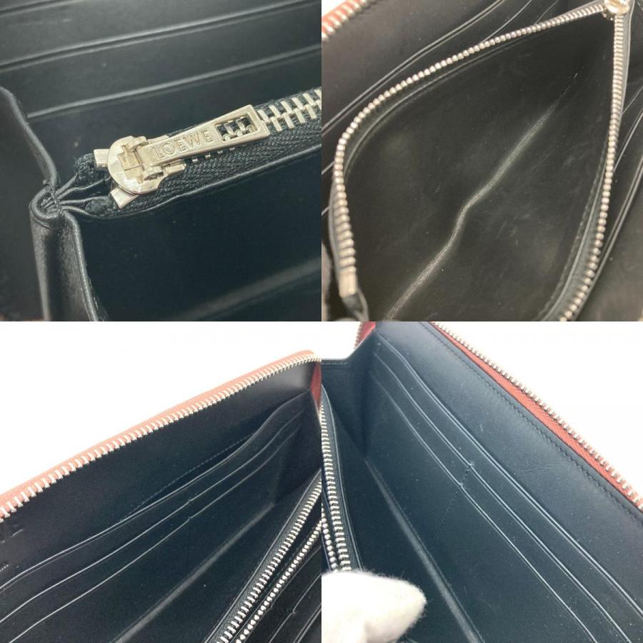 LOEWE ロエベ 107N55GF13 ジップアラウンド ウォレット ファッション小物 アナグラム 長財布 レザー ピンクチューリップ ピンク【中古】 | LOEWE | 09