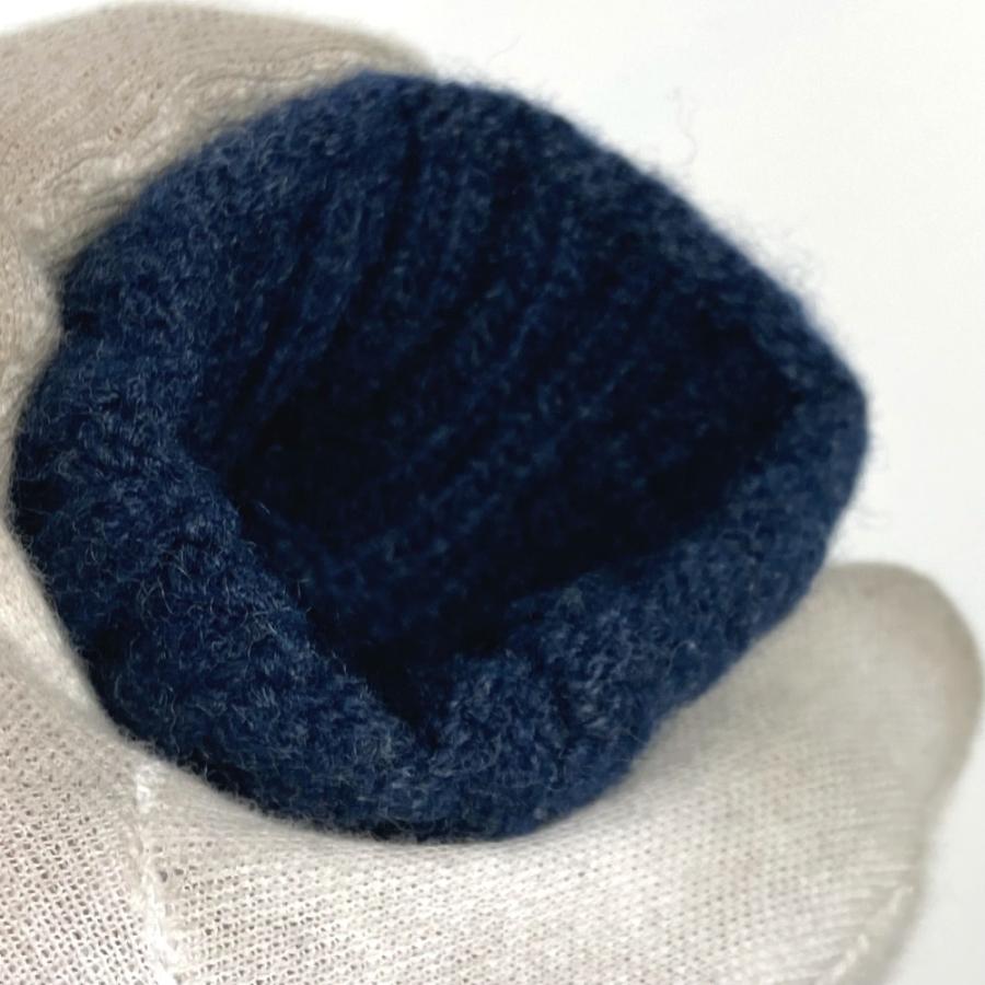 LOEWE ロエベ アナグラム ロゴ グローブ レザータグ 革タグ 手袋 ネイビー レディース【中古】 | LOEWE | 07