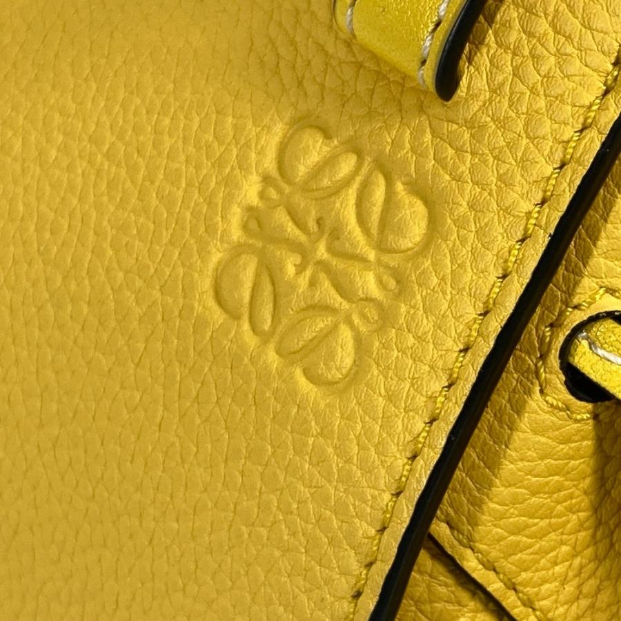 新品同様 LOEWE ロエベ ハンモック ミニ 2WAY ショルダーバッグ 斜め掛け カバン ドローストリング ハンドバッグ イエロー 【中古】 | LOEWE | 05