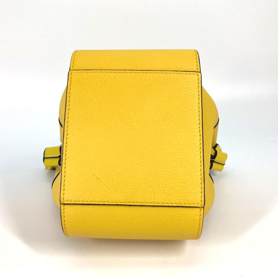 新品同様 LOEWE ロエベ ハンモック ミニ 2WAY ショルダーバッグ 斜め掛け カバン ドローストリング ハンドバッグ イエロー 【中古】 | LOEWE | 06